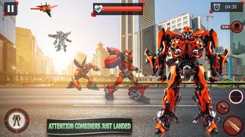 City Flying Airplane Robot Hero screenshot 2