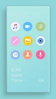 COLOR™ XPERIA | Theme A CYAN تصوير الشاشة 1