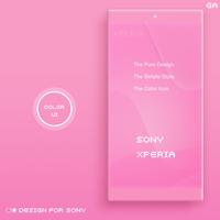 COLOR™ XPERIA | Theme A PINK 🎨Design For SONY الملصق