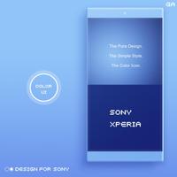 COLOR™ XPERIA Theme | BLUE 截图 1