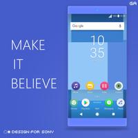 STYLE XPERIA Theme |P BLUE Ekran Görüntüsü 2