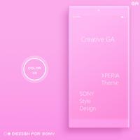 COLOR™ XPERIA Theme | PINK الملصق