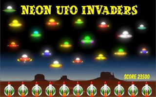 Neon UFO Invaders-poster