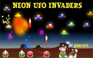 Neon UFO Invaders 截图 1