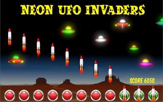 Neon UFO Invaders syot layar 2