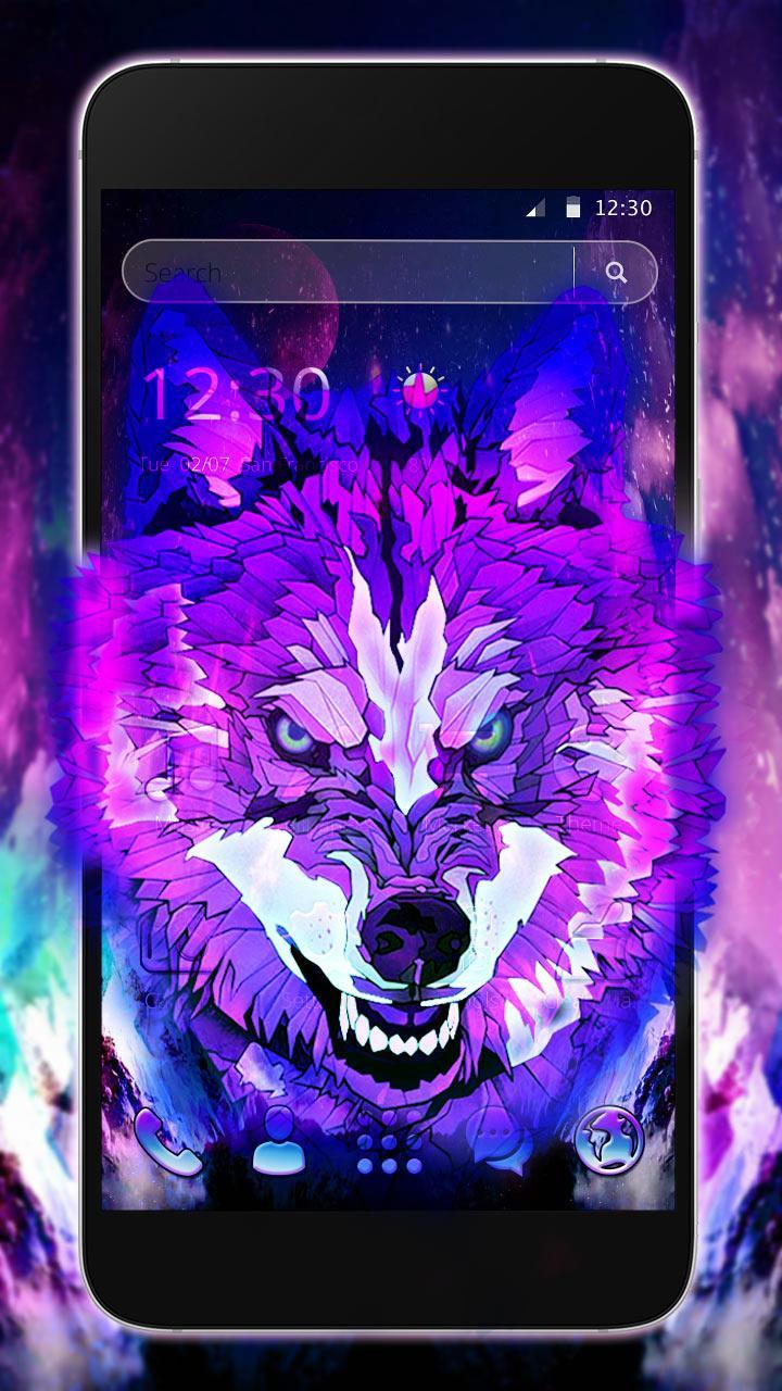 Evil Galaxy Wolf Theme For Android Apk Download - evil blue wolf roblox