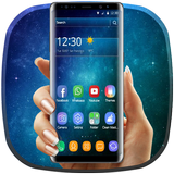 Galaxy Blue Star Universe Edge Theme иконка