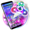 3D Galaxy Neon Fidget Spinner Theme