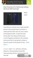 برنامه‌نما Samsung Galaxy S6 News عکس از صفحه