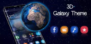 3D Galaxy Space Earth Theme