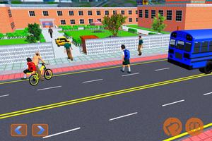 Virtual Grandpa: School Kids Bicycle Transport Fun syot layar 3