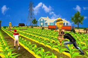 virtual Landwirt glückliche Familiensimulatorspiel Plakat