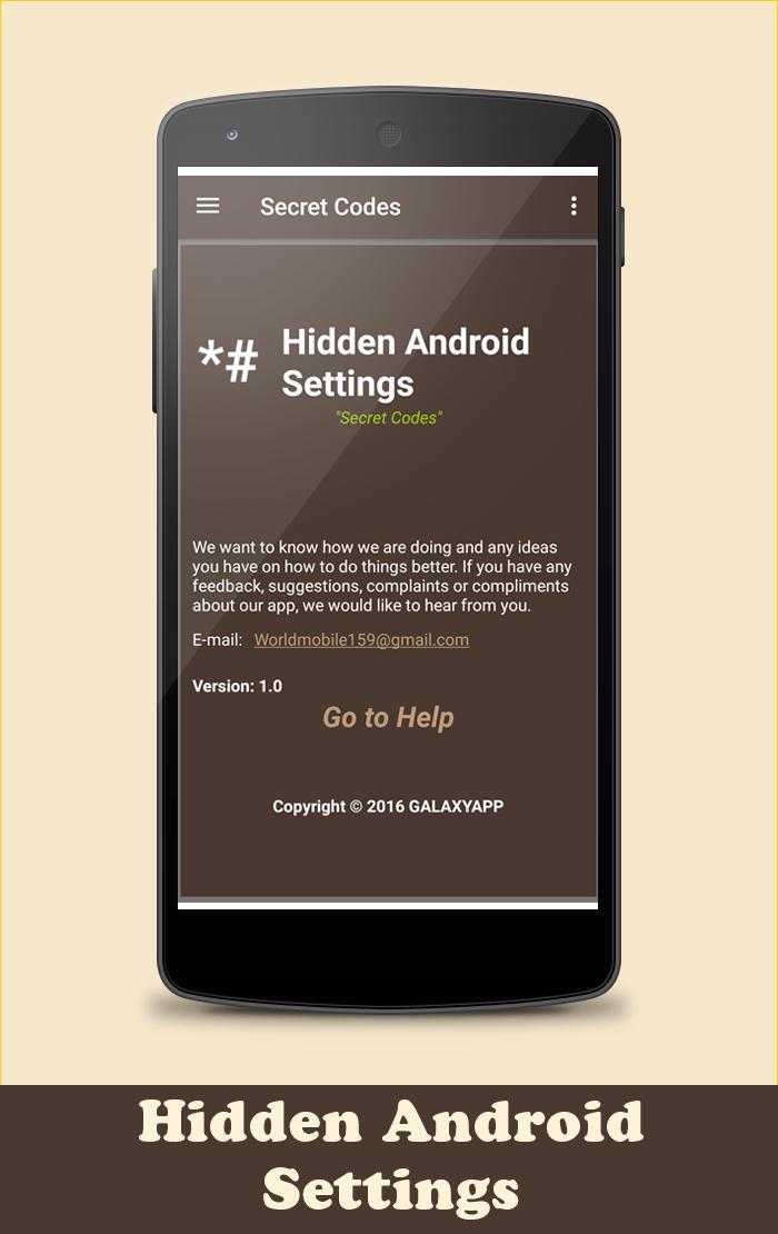 Hidden Settings Secret Codes For Android Apk Download - codes for youtuber tycoon roblox hide