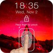 Fingerprint Lock Screen Zeichen