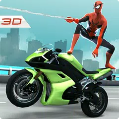 Amazing Spider 3D Héroe: Moto Rider City Escape