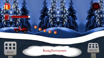 Navidad Santa Claus Hill Sleigh Snow Ride 3D Poster