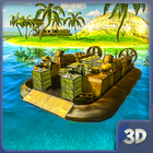 Army Hovercraft Water Cargo Boat – Transport Game ikon
