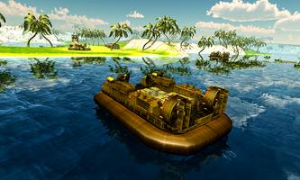 Army Hovercraft Water Cargo Boat – Transport Game captura de pantalla 2