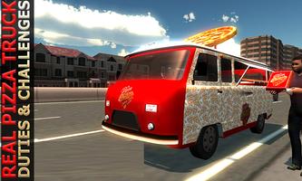 Simulat camion livraison pizza Affiche