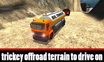 Uphill Oil Tanker Truck Driver Affiche