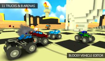 Blocky Monster Truck Demolitio screenshot 1
