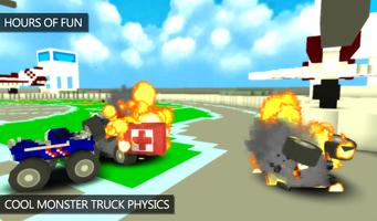 Blocky Monster Truck Demolitio screenshot 2