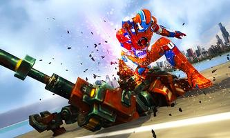 Iron Superhero Flying Robot Car: Grand City Battle screenshot 2