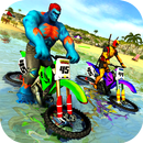 Superhero Water Surfer Bike Racing: Beach Racer APK