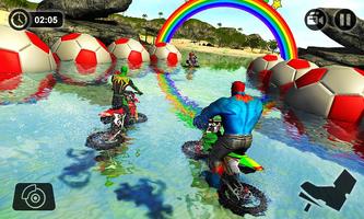 Superhero Water Surfer Bike Racing screenshot 1