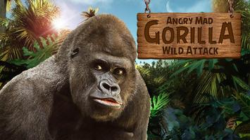 Angry Mad gorilla Wild Attack Affiche