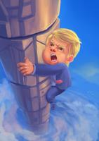 Donald Trump Tower Climber Affiche