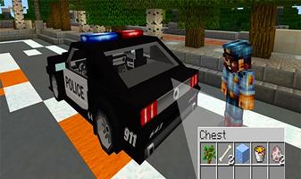 Police car Mustang – mod for Minecraft syot layar 2