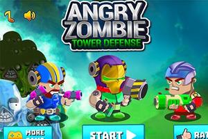 Angry Zombie Tower Defense Affiche