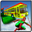 superhelden Offroad-Bus: Stunts Simulator