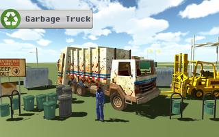 Garbage Dumper Truck Driver 3D Plakat