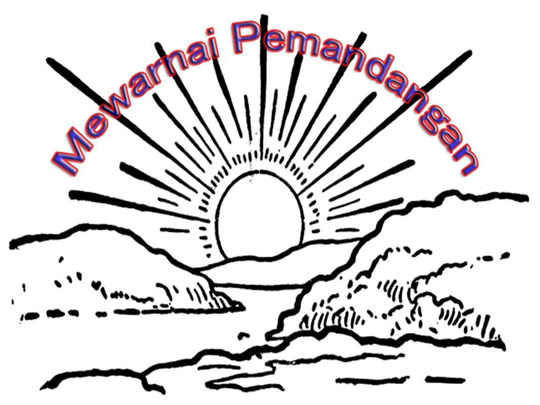 Mewarnai Pemandangan Png - GAMBAR MEWARNAI HD