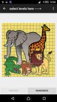 Slide puzzle animals Affiche
