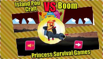 Island Pou Mine vs Beach- Princess Survival Games 海報