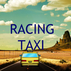 Racing Yellow Taxi at highway ícone
