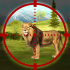 chasse lion de sniper icône