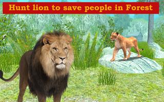 پوستر Wild Forest Lion Hunting