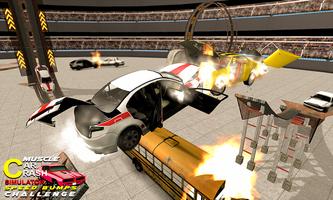 Muscle Car Crash Simulator: Speed Bumps Challenge Ekran Görüntüsü 1