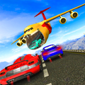 Car Jump Into Airplane : Cargo Plane Car Stunts