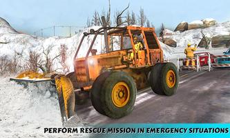Offroad Excavator Crane Operator Snow Rescue 2018 Ekran Görüntüsü 1