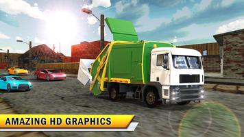Real Garbage Truck Driving Simulator Game Affiche