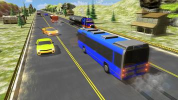 Racing In Bus: Real Highway Traffic Affiche