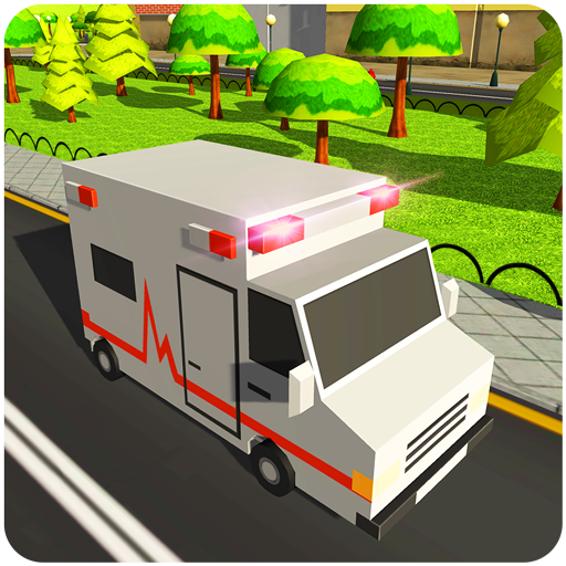 Blocky Army Ambulance Rescue