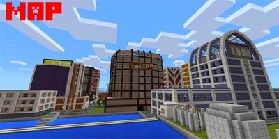 GoldenBurg City Map MCPE Affiche