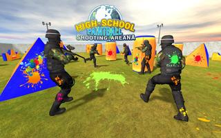 High School Paintball Shooting Arena : FPS Game Affiche