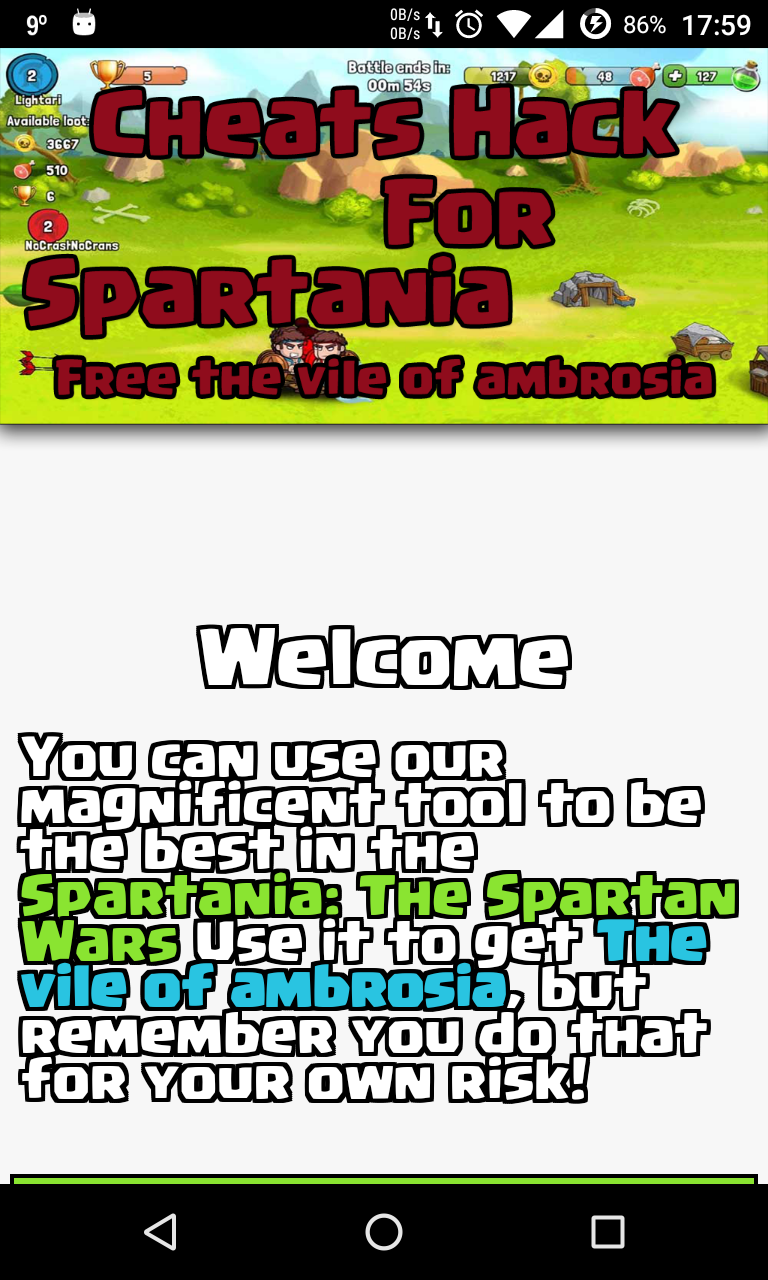 Cheats Hack For Spartania for Android - APK Download - 